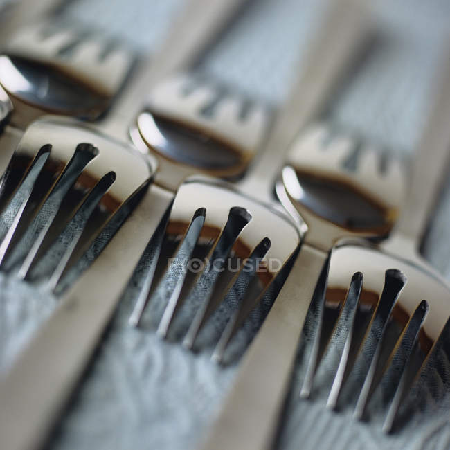 Close-up view of forks, selective focus — Stock Photo