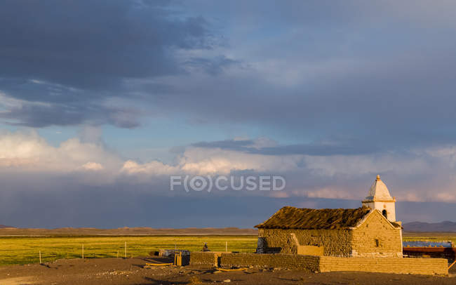 Pisiga church on the border between Bolivia and Chile — Stock Photo