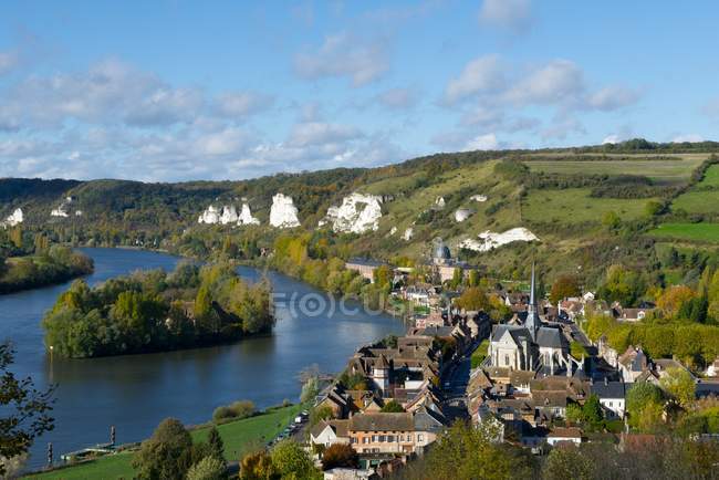 Vue panoramique sur la région Normandie en France — Photo de stock