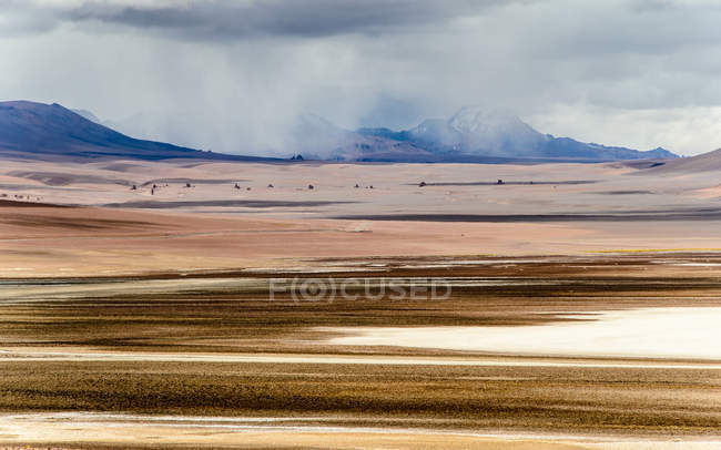 Vista panorámica de Monjes de la Pacana cerca de la frontera entre Chile y Argentina - foto de stock
