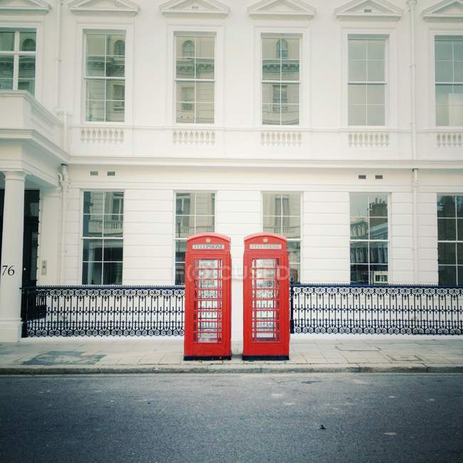 Red Telephone boxes, United Kingdom, London — Stock Photo