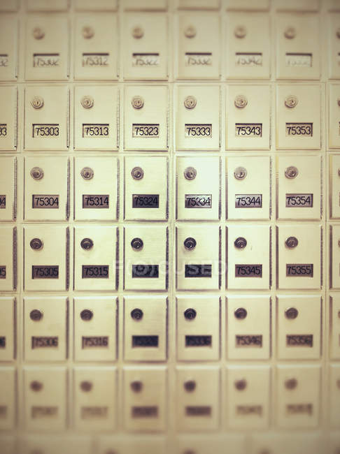 Post office mail boxes, full frame — Stock Photo