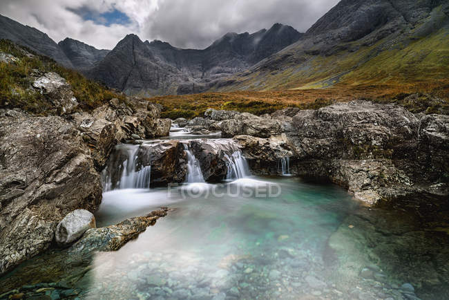 Sceic view of Fairy Pools, Isle of Skye, Scotland, UK — Stock Photo