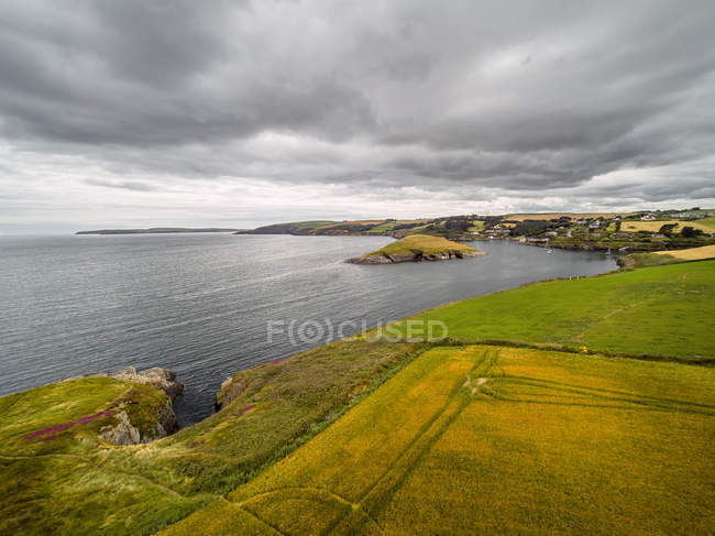 Côtes et mer, Sandycove Island, Cork, Munster, Irlande — Photo de stock