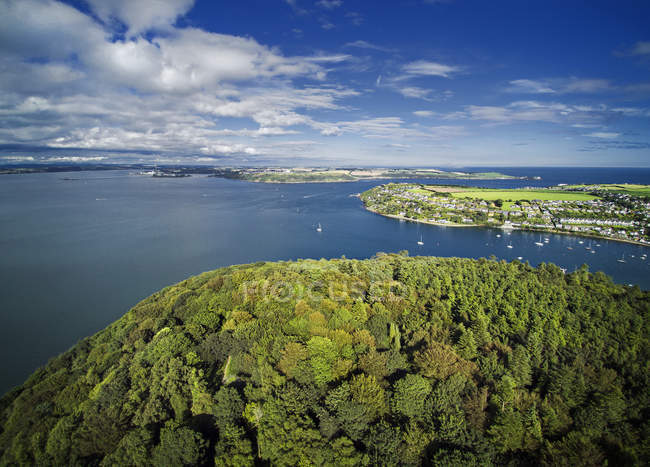 Vista aerea del porto di Crosshaven, Cork, Irlanda — Foto stock