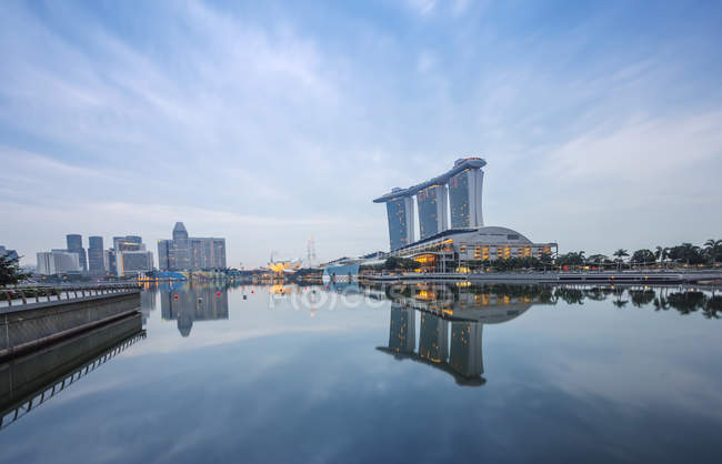 Vista panorâmica da cidade skyline, Singapura — Fotografia de Stock