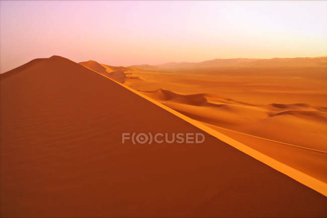 Vista panorâmica de dunas de areia, Djanet, Argélia — Fotografia de Stock