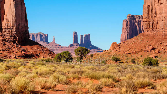 Scenic view of Monument valley, Arizona, America, USA — Stock Photo