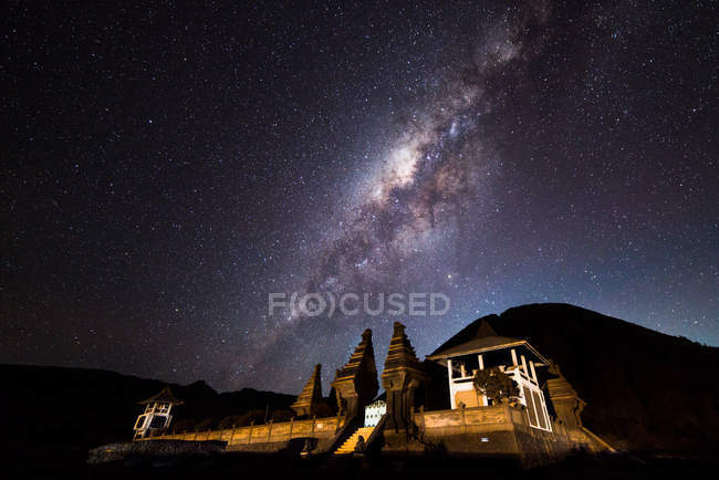 Milky Way at Bromo Tengger Semeru National Park, East Java, Indonesia — Stock Photo
