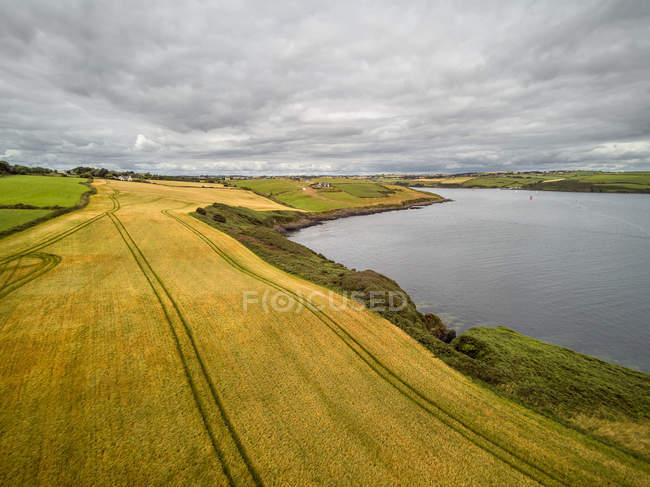 Vue panoramique sur le littoral et la mer, Sandycove Island, Cork, Munster, Irlande — Photo de stock