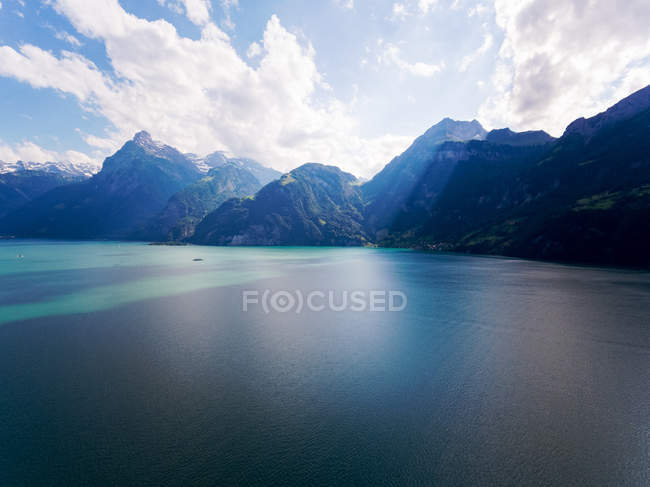 Scenic view of lake lucerne and mountains, Switzerland — Stock Photo