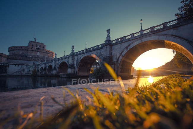 Itália, Roma, Museu Nazionale di Castel Sant Angelo ao nascer do sol — Fotografia de Stock