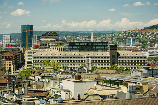 Malerischer Blick auf Stadtlandschaft, Zürich, Schweiz — Stockfoto