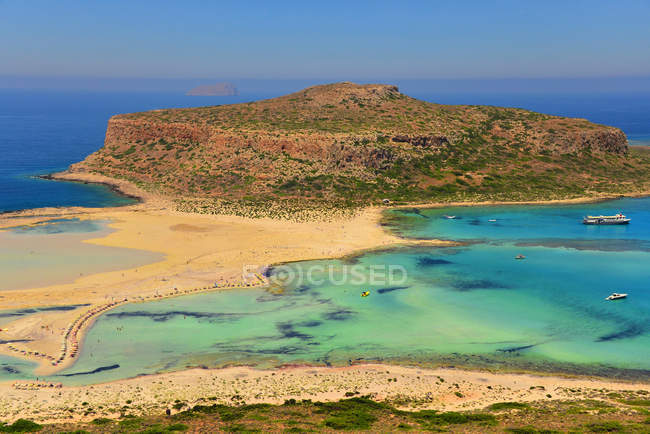 Vista panorâmica da lagoa dos balos, Creta, Grécia — Fotografia de Stock