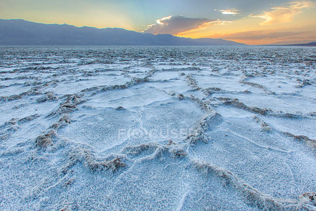 Scenic view of Badwater Basin, Death Valley National Park, California, America, USA — Stock Photo