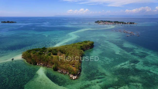 Vista aérea de la isla Gili Kere, lombok, Indonesia - foto de stock