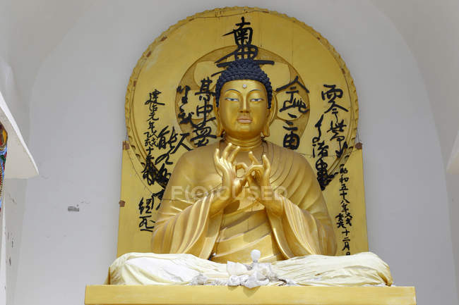 Мальовничим видом статуя Будди, Шанті ступа, Лех, Ладакх, Індія — стокове фото