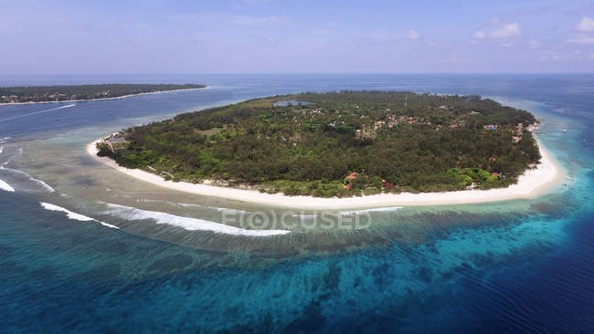 Vista aérea de Gili Meno, Lombok Indonesia - foto de stock