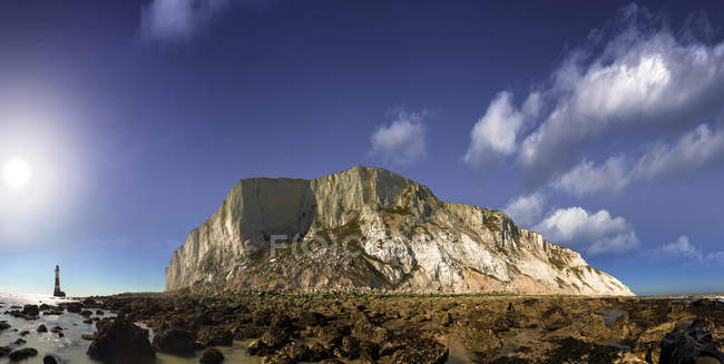 Vista panoramica delle terre terminano a Beachy Head, Eastbourne, East Sussex, Regno Unito — Foto stock