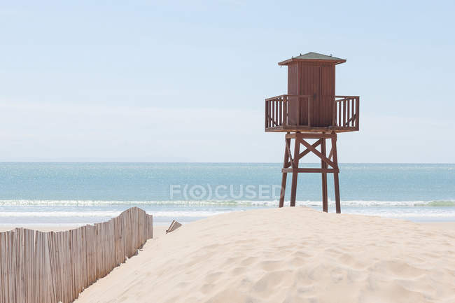 Vue panoramique sur la plage de Playa de Barbate, Verano, Cadix, Espagne — Photo de stock