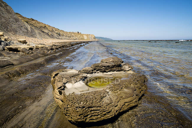 Scenic view of rocks on flysch, tarifa, Andalucia, spain — Stock Photo