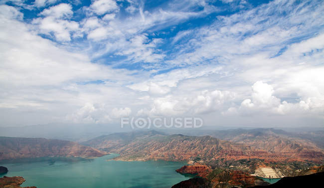 Vista panorámica del Parque Forestal Nacional de Kanbula, Danxia, China - foto de stock