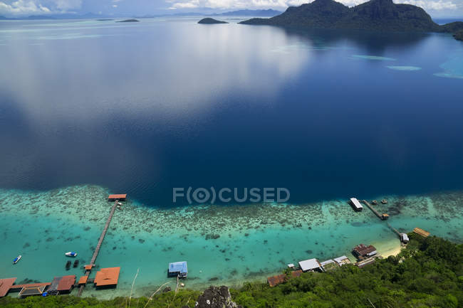 Vogelperspektive von Bohey dulang Island, semporna, sabah — Stockfoto