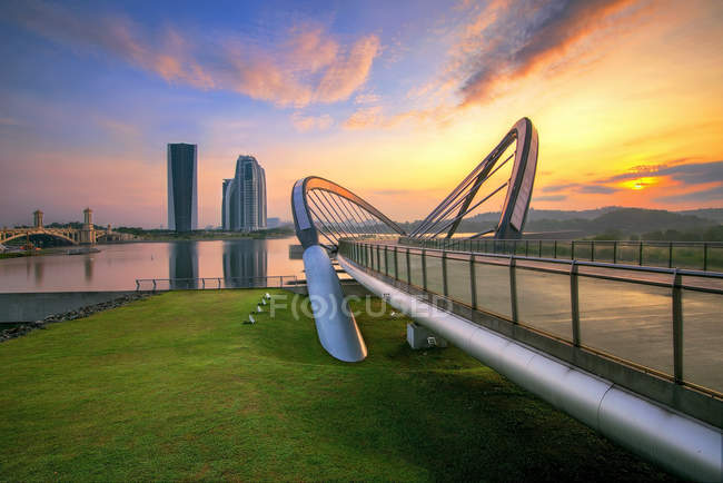 Vista panorámica del paisaje urbano de putrajaya, Malasia - foto de stock