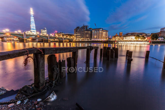 Scenic view of city skyline, London, England, UK — Stock Photo