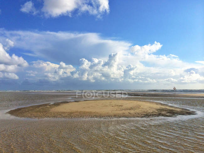 Vue panoramique sur la plage inondée, Fanoe, Danemark — Photo de stock