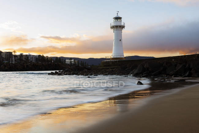 Scenic view of lighthouse, Wollongong, New South Wales, Australia — Stock Photo