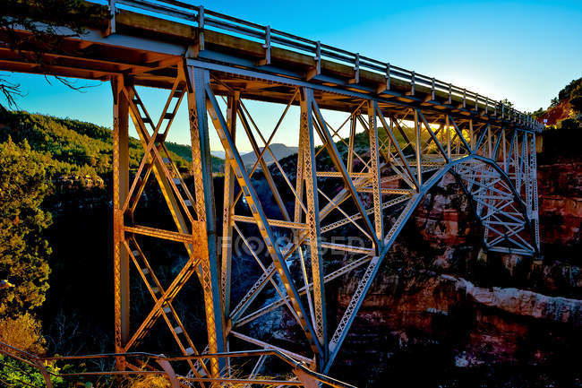 Vista panorámica de Sedona Midgley Bridge, Arizona, EE.UU. - foto de stock