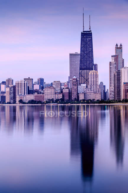 Scenic view of Chicago Skyline, Illinois, USA — Stock Photo