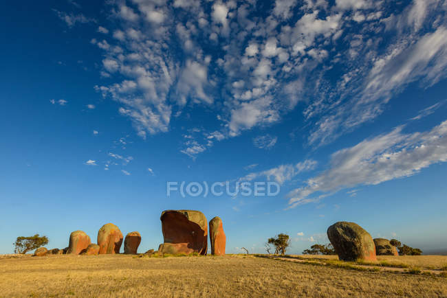 Australia, vista panoramica sulla formazione rocciosa di Murphys Haystacks — Foto stock
