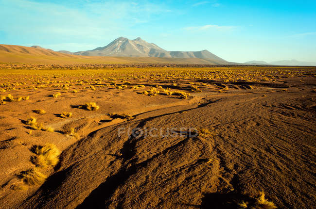Vue panoramique sur le désert d'Atacama au coucher du soleil, Chili — Photo de stock