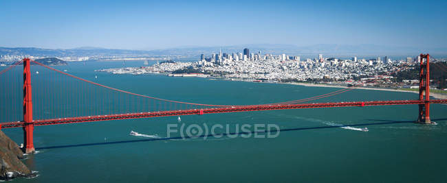 Golden Gate vue sur San Francisco, Californie, États-Unis — Photo de stock