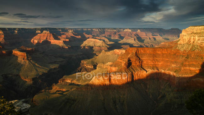 Grand Canyon im Abendlicht, Grand Canyon, arizona, USA — Stockfoto