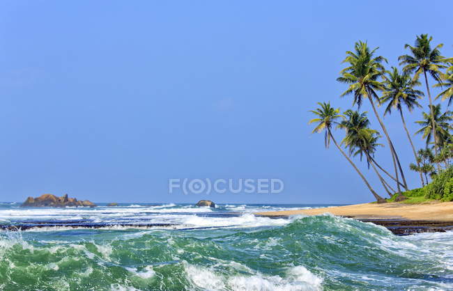 Мальовничим видом пляж Галле, Шрі-Ланки — стокове фото