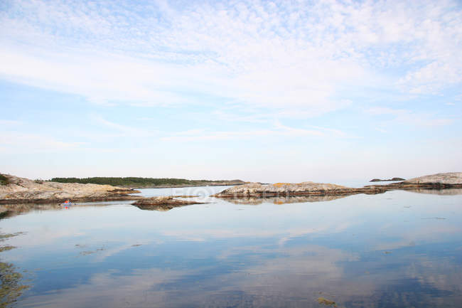 Vista panorâmica das zonas húmidas, ausa, norway — Fotografia de Stock