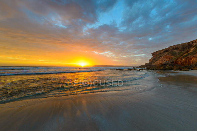 Vista panorâmica do pôr do sol em Venus Bay, Austrália — Fotografia de Stock