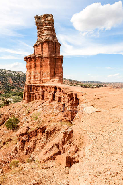 USA, Texas, Palo Duro Canyon, Rock formation called Lighthouse — Stock Photo
