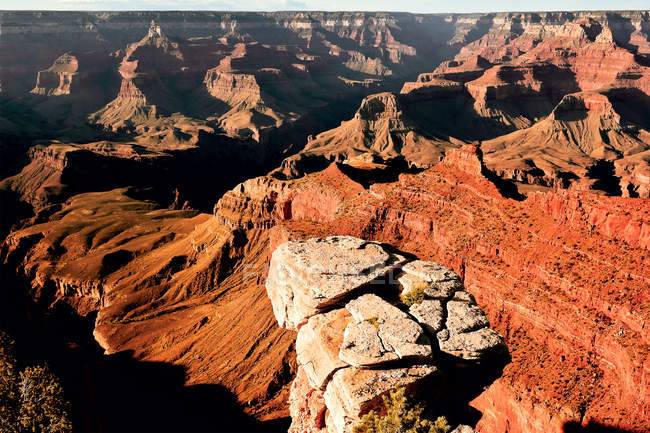 Vista elevada do desfiladeiro, Grand Canyon, Arizona, EUA — Fotografia de Stock