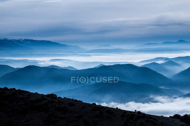 Itália, Terni, Vista panorâmica da paisagem montanhosa — Fotografia de Stock