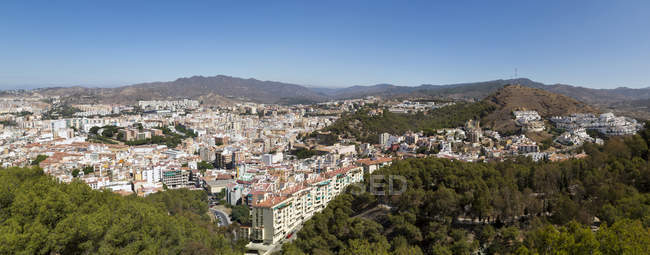 Espanha, Andaluzia, Málaga, paisagem urbana panorâmica — Fotografia de Stock