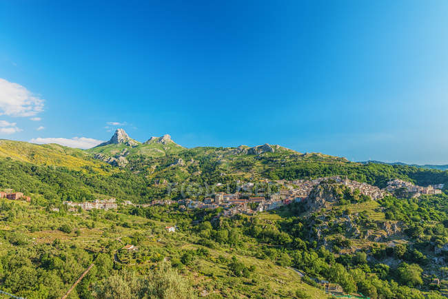 Краєвид гір регіоні Гори Неброді, Італія, Сицилія, Novara ді Sicilia — стокове фото