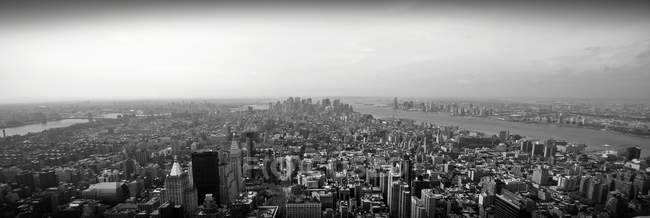 Vista aérea da cidade, Manhattan, Nova Iorque, EUA — Fotografia de Stock