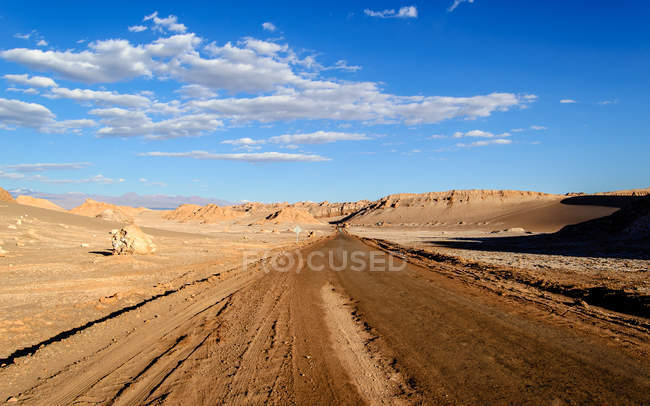 Scenic view of road in desert, Chile — Stock Photo