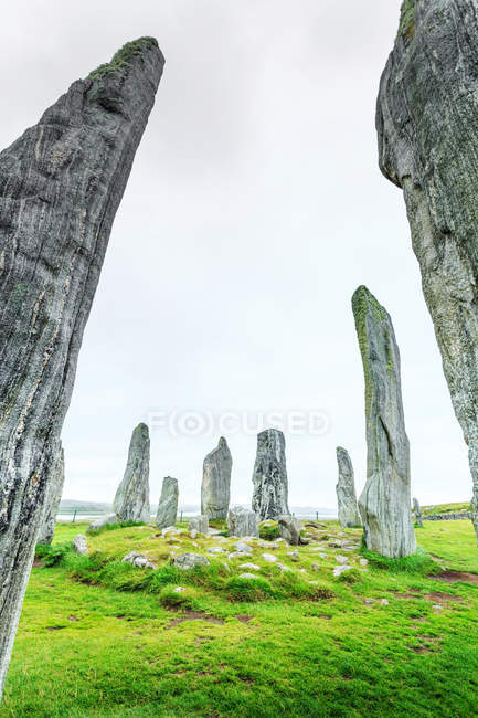 Vue panoramique sur les pierres de Callanish, Écosse Callanish, île de Lewis, Écosse, Royaume-Uni — Photo de stock