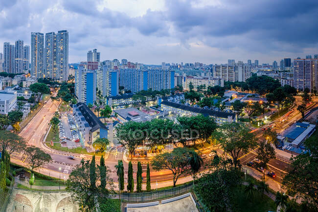 Aerial view of city buildings, houses and other infrastructure of bangkok. thailand. — Stock Photo