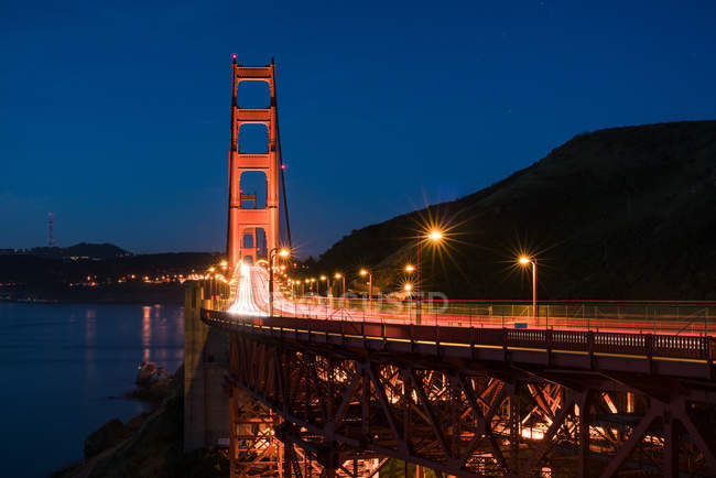Scenic view of Golden Gate Bridge, San Francisco, California, America, USA — Stock Photo